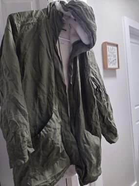 Old Navy Olive Green Military-Style Parka Jacket